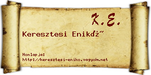 Keresztesi Enikő névjegykártya