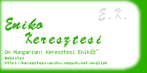 eniko keresztesi business card